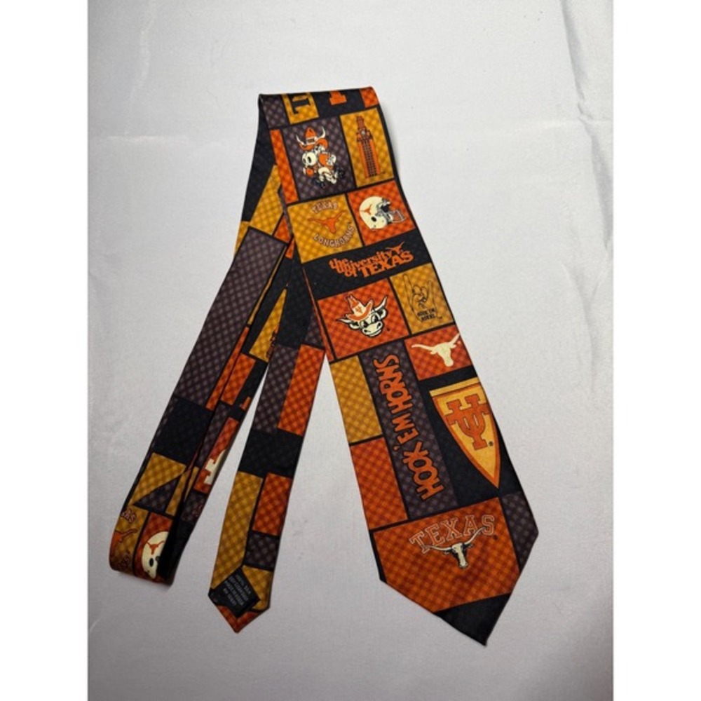 Eagle Neckwear University of Texas Hook Em Horns Novelty Tie